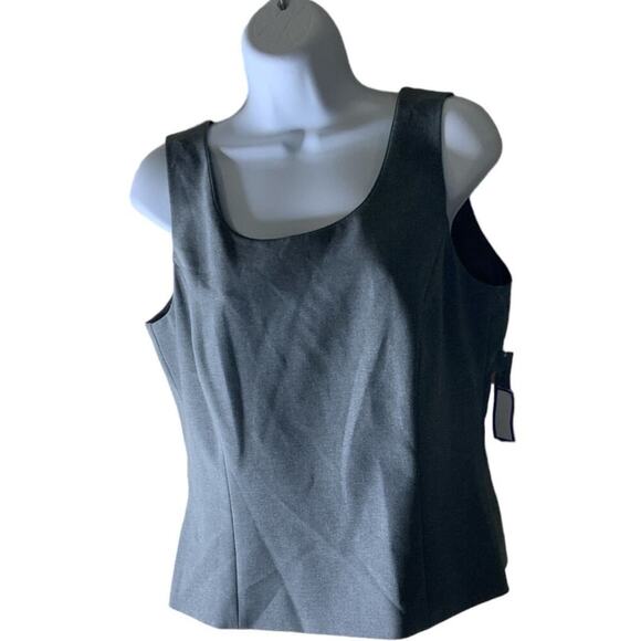 Preston & York Gray Top Women's Size 10 Lined Sleeveless - Picture 3 of 9